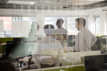 Business people brainstorming in office