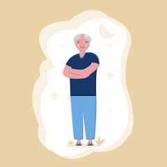 grandpa illustration full of joy