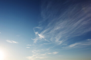 blue sky with white clouds