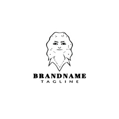 female face avatar logo icon design template isolated vector illustration