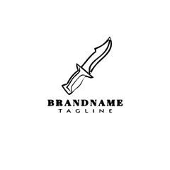 military knifes logo cartoon icon design template isolated black vector
