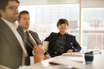 Fototapeta na wymiar Businessmen talking in conference room