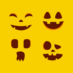 Face pumpkin halloween collection