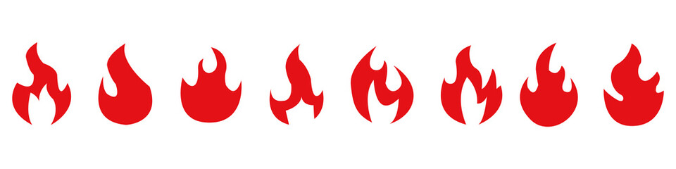 Fire icons for design. concept flame, fire, icon, vector illustration in flat style