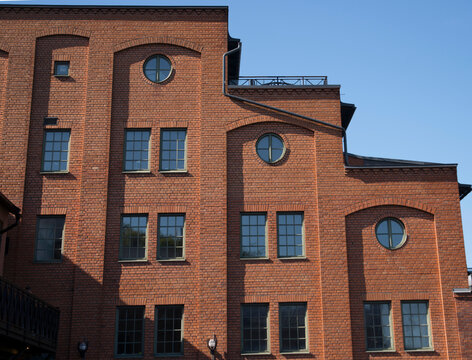 Brick Facade On A Old Brewery Building In Stockholm