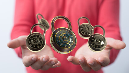Personal data security Illustrates cyber data or information