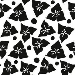 seamless pattern with abstract flowers