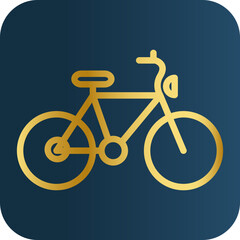 Bicycle icon in gold color