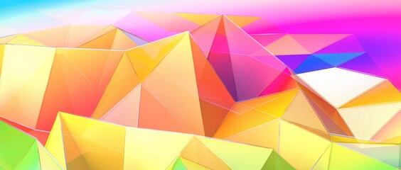  Low poly triangle posters, modern concept