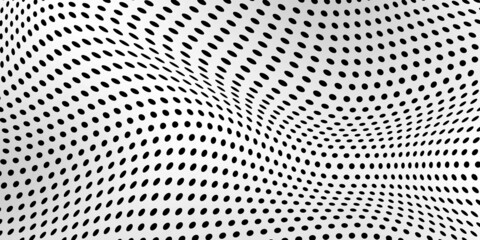 Abstract wave dot halftone pattern, Grid paper background