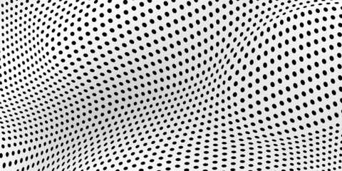 Abstract wave dot halftone pattern, Grid paper background