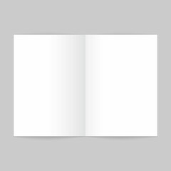 Blank open magazine template. Brochure mockup