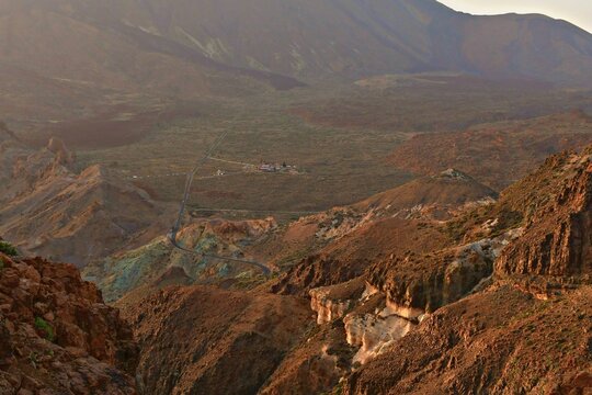 Atardecer en el Teide con calima en el aire