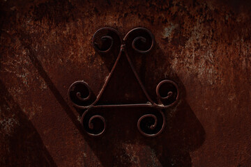 The fragment of forged metal products. close-up. 