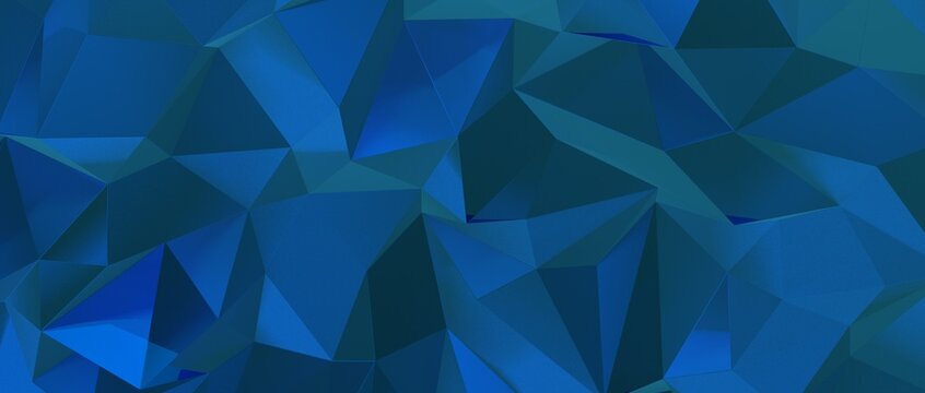 Geometric blue ice low poly background