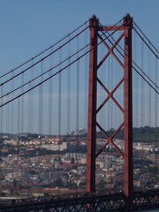 25th April bridge and Lisbon in background
