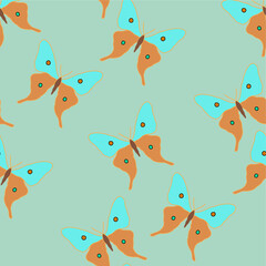 vector pattern with owls and feathers