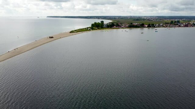 Aerial view on Rewa from Bay of Puck.