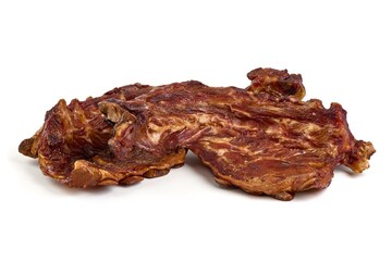 cold smoked pork ribs, isolated on white background. High resolution image.