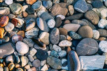 Large stones in the sea.