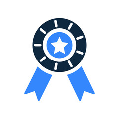 Certificate, reward, icon. Simple vector design.