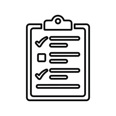 Checklist line icon. Outline vector.