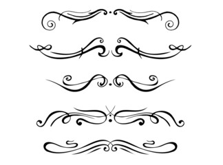 fancy line border set vector
