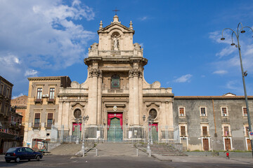 Fototapeta na wymiar Kościół w Katanii, na Sycylii.