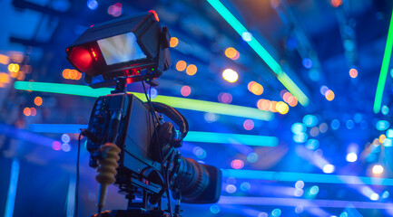 stream at a concert in a hall without spectators