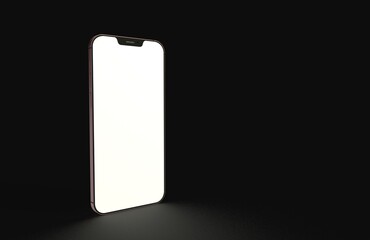 phone 3d illustration mockup smartphone.dark 3d