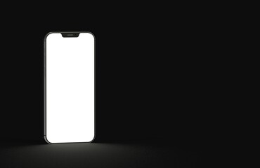 phone 3d illustration mockup smartphone.dark 3d