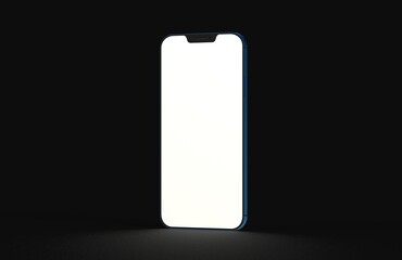 phone 3d illustration mockup smartphone.dark 3d