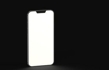 realistic smartphone template mockup for user experience presentation. Stylish concept design for websites, applications and landing pages. 3d