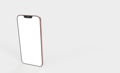 realistic smartphone template mockup for user experience presentation. Stylish concept design for websites, applications and landing pages. 3d
