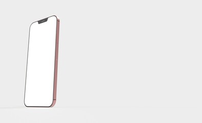 realistic smartphone template mockup for user experience presentation. Stylish concept design for websites, applications and landing pages. 3d