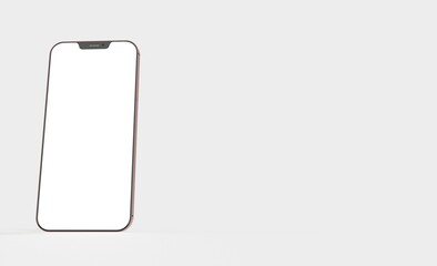 realistic smartphone template mockup for user experience presentation. Stylish concept design for websites, applications and landing pages. 3d
