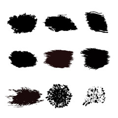 Abstract set of ink splatters. Isolated vector illustration for your web design. Abstract Spot template collection.