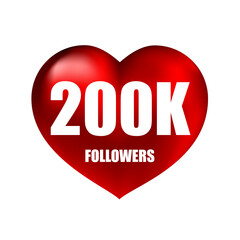 200K followers to friend influencing, vector art illustration.