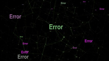 Error text against network  background
