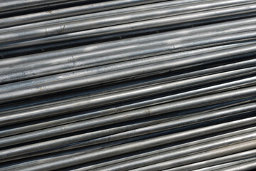steel pipe fencing close up