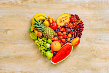 Fruits diet concept 