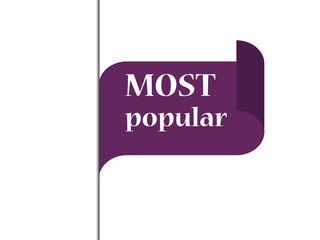 Most Popular Shopping Vector Ribbon