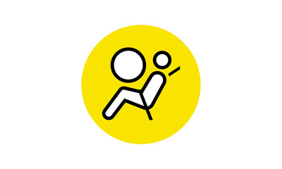 car interior symbol simple black line web icon vector illustration. Editable stroke. 48x48 Pixel Perfect.