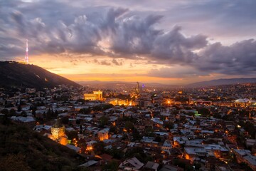 Beautiful morning view of Tbilisi