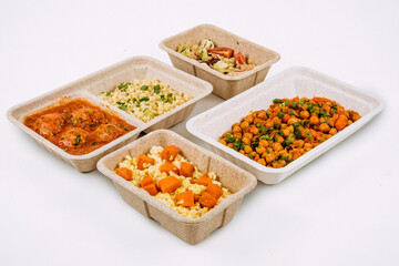 Healthy food delivery , background. 