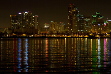 Fototapeta na wymiar San Diego City Skyline at Night 