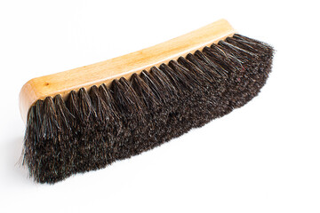 New shoe brush on a white background