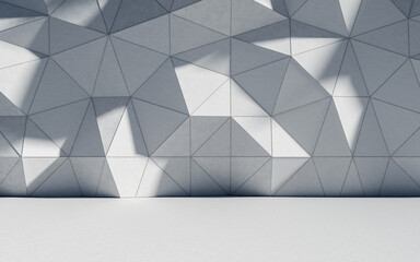 Abstract geometric architecture, 3d rendering.