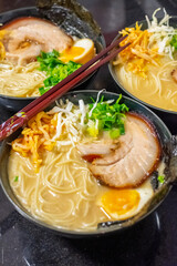 Homemade tonkotsu ramen