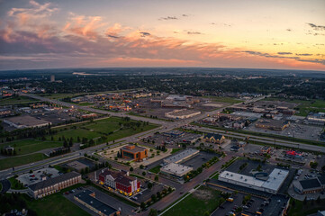 Aerial View of Bismark, North Dakota during Summer